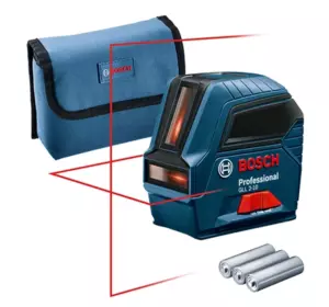 Лазерный нивелир, уровень на 2 луча до 10 м Bosch GLL 2-10 на батарейках с сумкой