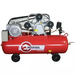 Компрессор INTERTOOL PT-0036, 100 л, 4 кВт, 380 В, 8 атм, 600 л/мин. 3 цилиндра