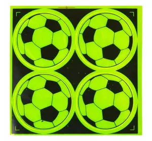 10x Светоотражающие наклейки стикеры для одежды детские, футбольный мяч