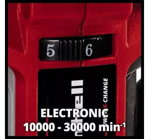 Потужний фрезер акумуляторний безщітковий окантовочний Einhell TP-ET 18 Li BL - Solo : з АКБ 18 V 2.5 Ah + ЗП, об.х.х 30000 об/хв