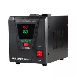 Стабилизатор напряжения релейный APRO AVR-3000: 2400 Вт, релейный, Led-дисплей
