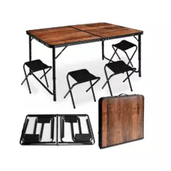 Раскладной стол для пикника + 4 стульчика : 120x 60 см