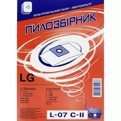 Многоразовый пылесборник для пылесоса СЛОН L07 C-II LG (5 шт)