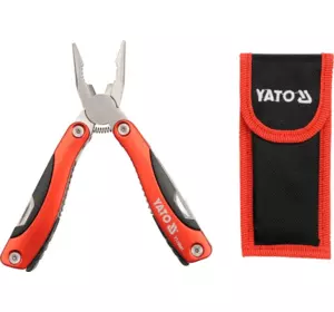 Багатофункціональний ніж (мультитул) Yato YT-76041 : 9 в 1 + чохол, складний ніж мультиінструмент