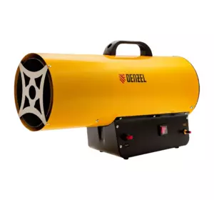 Газова теплова гармата прямого нагріву DENZEL GHG-50 : 500 м2, 50 кВт, 1400 м3/ч, пропан-бутан 96480