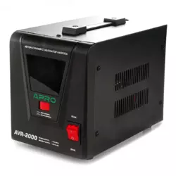 Стабилизатор напряжения релейный APRO AVR-2000 : 1600 Вт, релейный, Led-дисплей, вес 5 кг