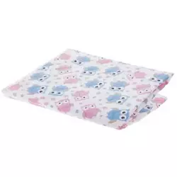Пеленки для младенцев Lionelo 55 x 70 см голубые/розовые совы (A0254)
