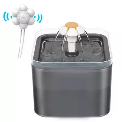 Питьевой фонтан для кошек собак 2л USB с фильтром и датчиком движения