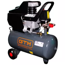 Масляный воздушный поршневой компрессор GTM KABM2024: 24 л, 1.8 кВт, 8 бар, 170 л/мин