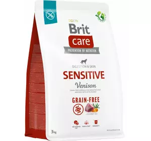 Сухой корм для собак Brit Care Dog Grain-free Sensitive беззерновой с олениной 3 кг (8595602559145)