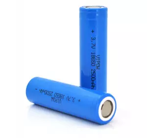 Аккумулятор 18650 Li-Ion ICR18650 FlatTop, 2500mAh, 3.7V, Blue Vipow (ICR18650-2500mAhFT)