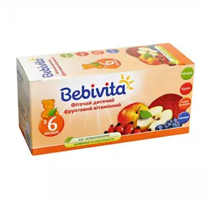 Детский чай Bebivita фруктовый витаминный, 30 г (4820025490756)