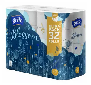 Туалетная бумага Grite Blossom 3 слоя 32 рулона (4770023348798)
