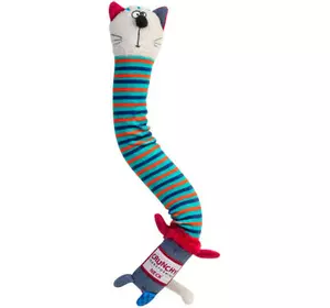 Игрушка для собак GiGwi Crunchy Кот с хрустящей шеей и пискавкой 28 см (75046)