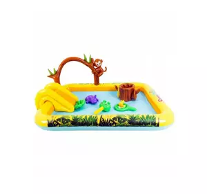 Садовый надувной бассейн для детей с горкой 214x167см SunClub JL51223