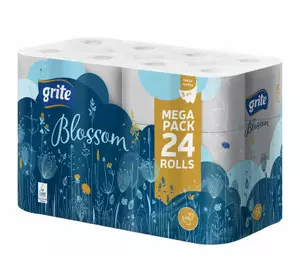 Туалетная бумага Grite Blossom 3 слоя 24 рулона (4770023348712/4770023346763)