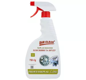 Спрей для чистки ванн San Clean Professional Line для удаления плесени и грязи 750 г (4820003544211)