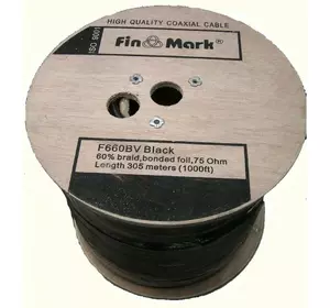 TV кабель 75 Ом "FinMark" 660 black (305 м)
