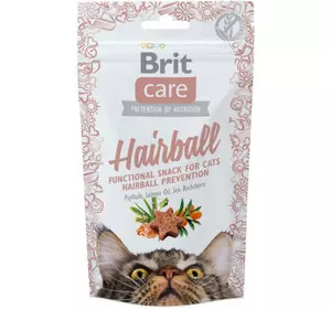 Лакомство для котов Brit Care Hairball с уткой 50 г (8595602521395)