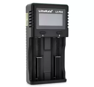Зарядное устройство для аккумуляторов Liitokala 2 Slots, LCD display, Li-Ion, Ni-Mh, Ni-Cd, + AAAA, С, 10440/.../26650 (Lii-PD2)