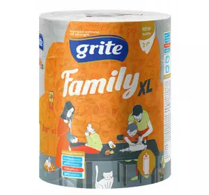 Бумажные полотенца Grite Family Jumbo XL 2 слоя 1 рулон (4770023348613)