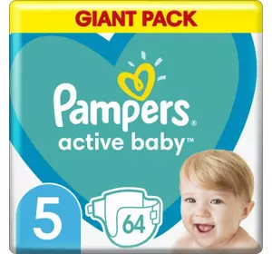 Подгузник Pampers Active Baby Размер 5 (11-16 кг) 64 шт (8001090949974)
