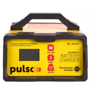 Зарядний пристрій PULSO BC-40120 12-24V2-5-10A/5-190AHR/LCD/імпульсн