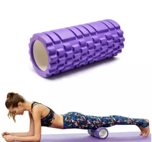 Роликовый массажер для тела, 30х8 см · Роллер для фасциального массажа мышц · Валик для йоги и фитнеса