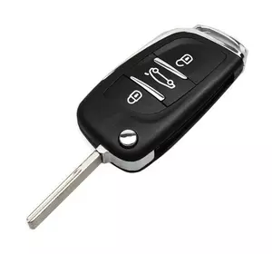 Выкидной ключ, корпус под чип, 3кн, Peugeot, ниша CE0523, HU83, NEW