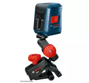 Профессиональный лазерный нивелир Bosch Professional GLL 2 с держателем MM 2 : два красных луча, 10 м