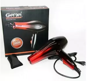 Профессиональный фен для укладки и сушки волос Gemei GM-1719, 1800W