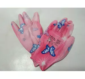 Перчатки рабочие DALIA 2121X женские розовые цветок