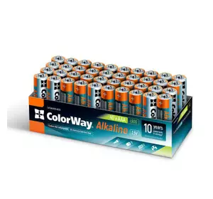 Батарейка ColorWay AAA LR6 Alkaline Power (щелочные) * 40 colour box (CW-BALR03-40CB)