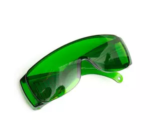 Очки зеленые усиливающие защитные для лазерного гравера 1250нм OD4+