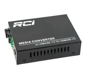 Медиаконвертер RCI 100M, 20km, SC, RJ45, Tx 1550nm, standart size metal case (RCI902W-FE-20-R)