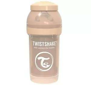 Бутылочка для кормления Twistshake антиколиковая 180 мл, бежевая (69860)