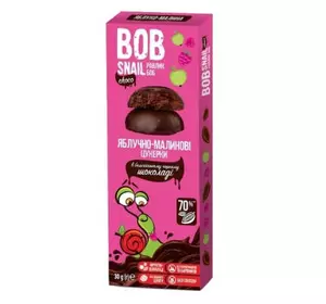 Конфета Bob Snail Улитка Боб яблочно-клубничный в черном шоколаде 30 г (4820219341307)