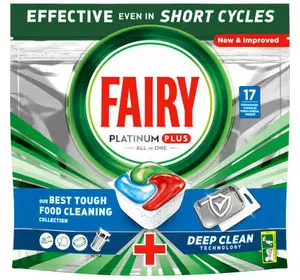 Таблетки для посудомоечных машин Fairy Platinum Plus All in One Fresh Herbal Breeze 17 шт. (8006540728772)