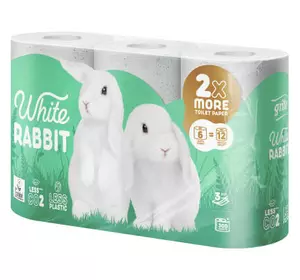 Туалетная бумага Grite White Rabbit 3 слоя 6 рулонов (4770023346046)