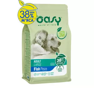 Сухой корм для собак OASY LIFESTAGE Adult Large рыба 12 кг (8054329510179)
