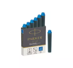 Чернила для перьевых ручек Parker Картриджи Quink Mini /6шт синий (11 510BLU)