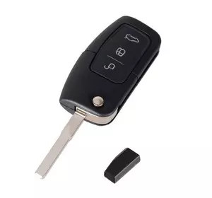 Ключ зажигания, чип 4D63, 3 кнопки HU101, для Ford Focus Fiesta
