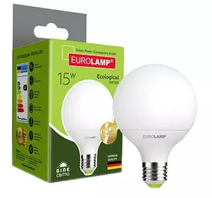 Лампочка Eurolamp LED G95 15W E27 4000K 220V (LED-G95-15274(P))