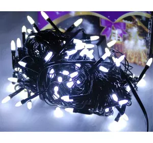 Гирлянда светодиодная LED 300 белый на черных проводах