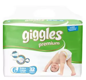 Подгузники Giggles Premium Extra Large 15-30 кг 32 шт (8680131202638)