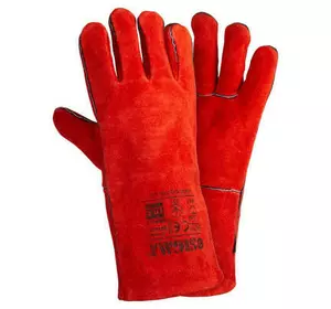 Защитные перчатки Sigma краги сварщика р10.5, класс АВ, длина 35см (красные) (9449341)