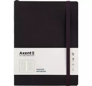 Книга записная Axent Partner Soft L 190х250 мм в гибкой обложке 96 листов в клетк (8615-01-A)