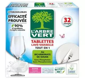 Таблетки для посудомоечных машин L'Arbre Vert All in 1 32 шт. (3450601046810)