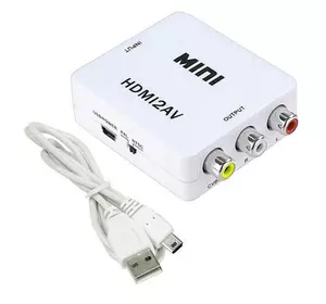 HDMI - AV RCA конвертер видео, аудио, белый