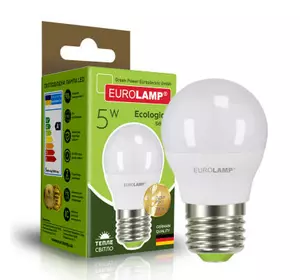 Лампочка Eurolamp LED G45 5W E27 3000K 220V (LED-G45-05273(P))